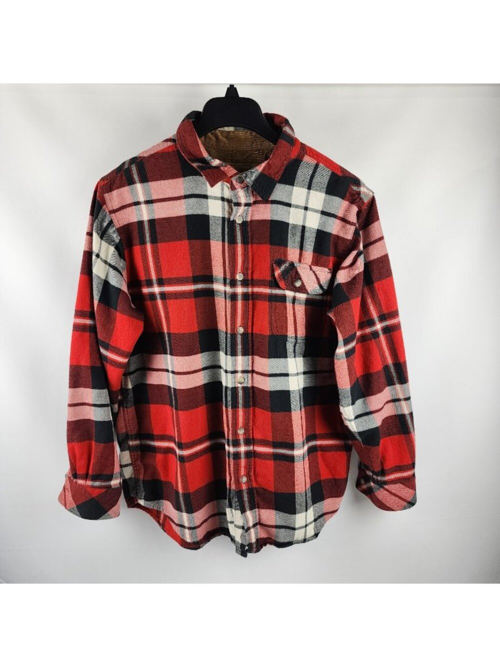 Legendary Whitetails Shirt Mens XL Red Multi Plaid Original Deer Gear Button Up